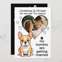 Humans Getting Married French Bulldog Hand Drawn