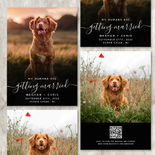 Humans Getting Married Photo QR Code  Save The Date