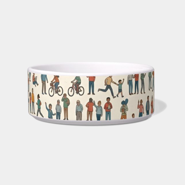 Humans Pattern Bowl (Front)