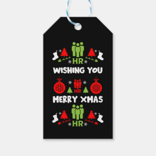 Humans Resources Ugly Santa Xmas Gifts Gift Tags