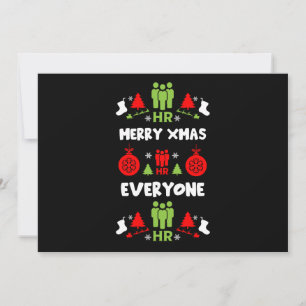 Humans Resources Ugly Santa Xmas Gifts Holiday Card