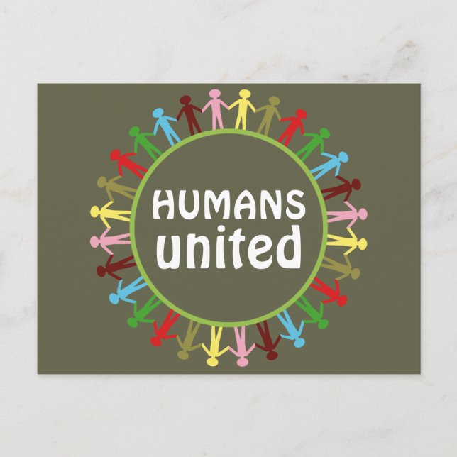HUMANS UNITED Peace Postcard (Front)