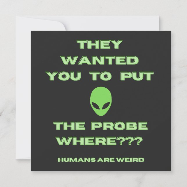 Humans Weird Alien probe Green Jumper Pullover (Front)