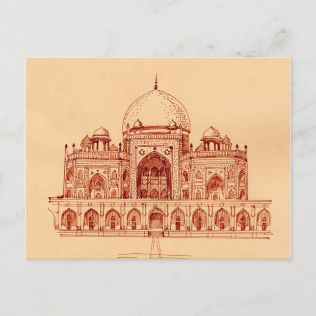 Humayun`s tomb postcard (Front)