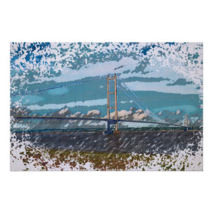 Humber Bridge Impressionist Landscape Poster