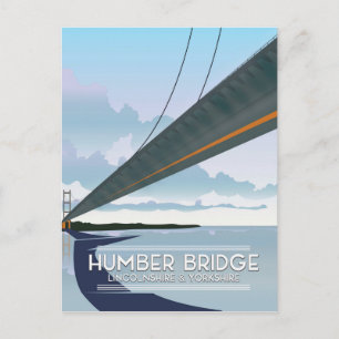 Humber Bridge, Lincolnshire & Yorkshire Postcard