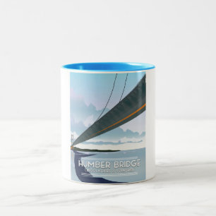 Humber Bridge, Lincolnshire & Yorkshire Two-Tone Coffee Mug
