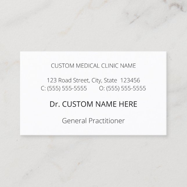 Humble and Minimalist Style Business Card (Front)