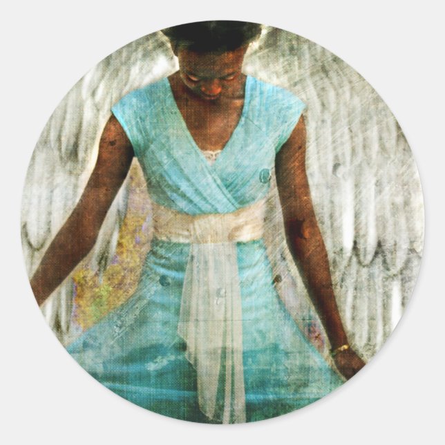 Humble Angel Classic Round Sticker (Front)