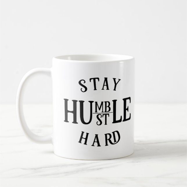 Humble Asf Minimalist Statement for a Grounded Lif Coffee Mug (Left)