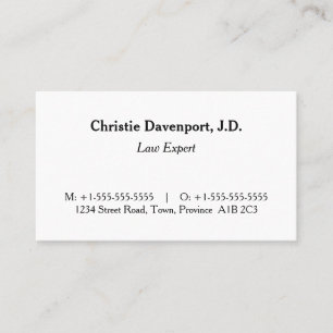 Humble Attorney Business Card