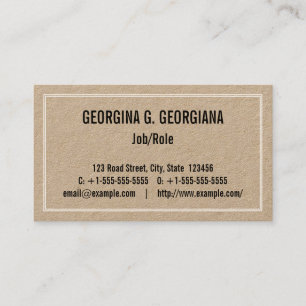 Humble, Basic, and Minimalist Business Card