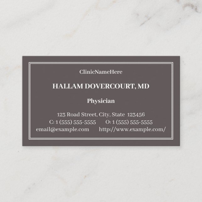 Humble, Basic Business Card (Front)