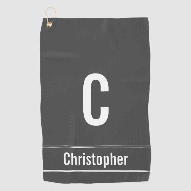 Humble, Basic Editable Name Golf Towel (Front)