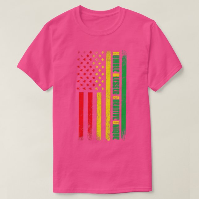 Humble Blessed Creative Unique Black History and C T-Shirt (Design Front)