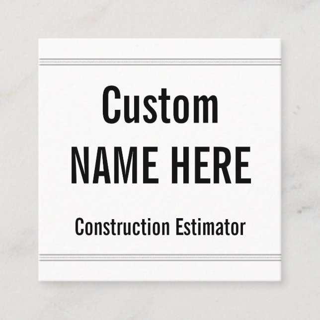 Humble, Construction Estimator Profile Card (Front)