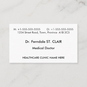 Humble Heathcare Professional Business Card