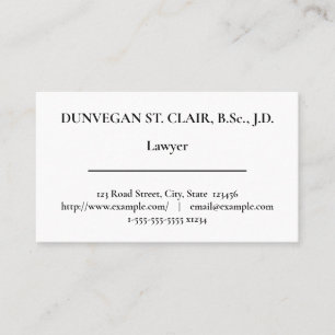 Humble Lawyer Business Card