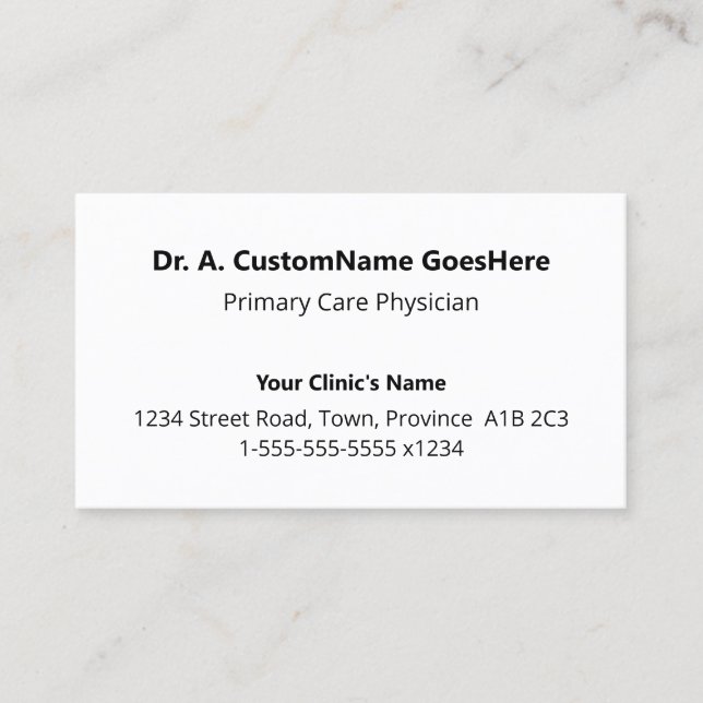 Humble, Minimal & Simple Business Card (Front)