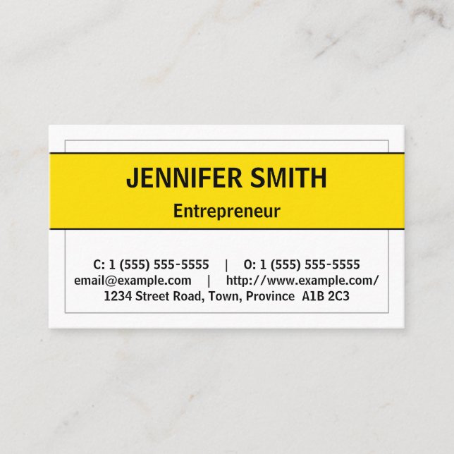 Humble, Minimalist Business Card (Front)