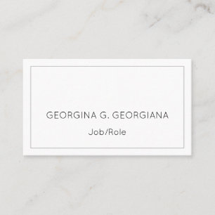 Humble, Minimalist Professional Business Card