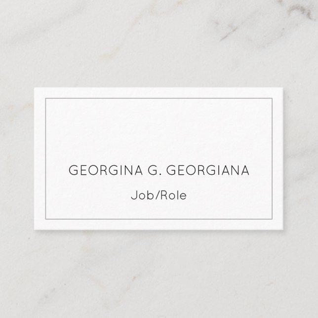 Humble, Minimalist Professional Business Card (Front)