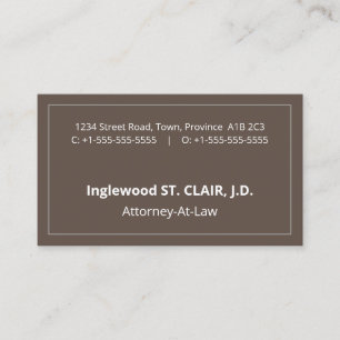 Humble, Minimalist, Professional Business Card