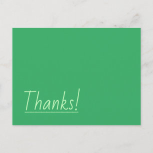 Humble, Minimalist "Thanks!" Postcard
