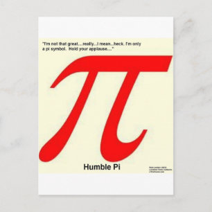 Humble Pi R Square Funny Postcard