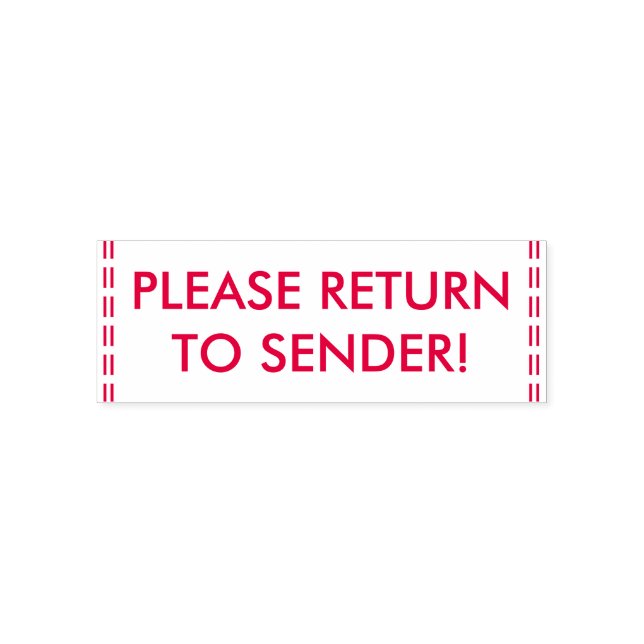 Humble "PLEASE RETURN TO SENDER!" Rubber Stamp (Design)