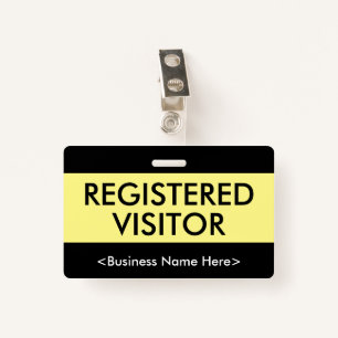 Humble "REGISTERED VISITOR" Badge ID Badge