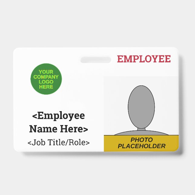 Humble, Respectable Staff Member Identification ID Badge (Front)