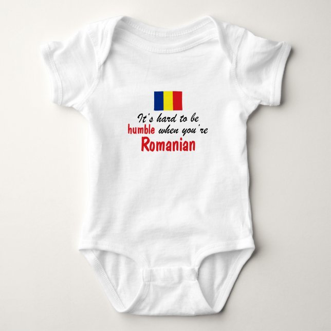 Humble Romanian Baby Bodysuit (Front)