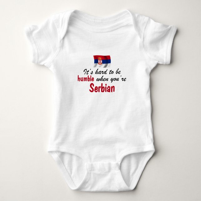 Humble Serbian Baby Bodysuit (Front)