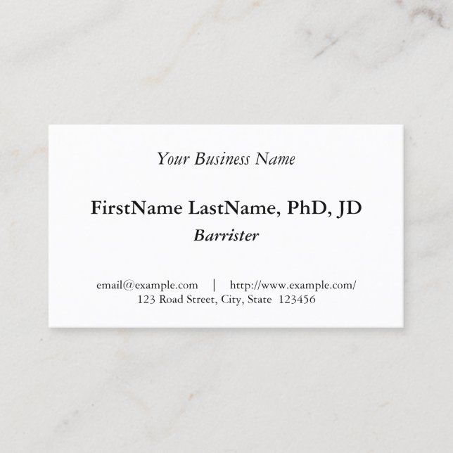Humble, Simple and Minimal Business Card (Front)