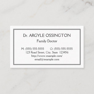 Humble, Simple, Health Care Professional Business Card