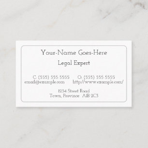 Humble, Simple & Minimalist Business Card