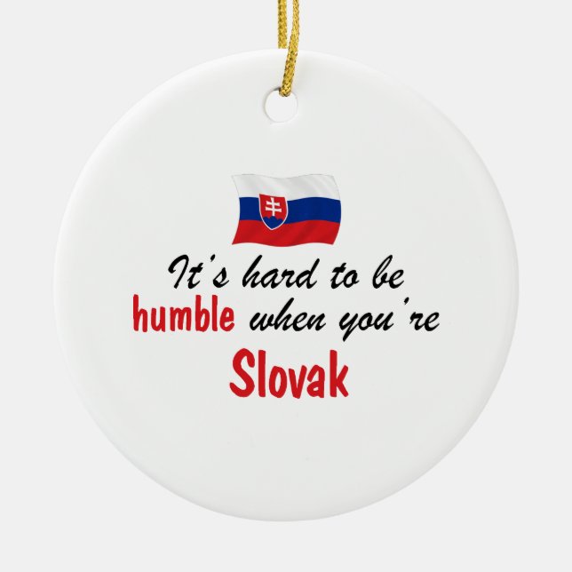 Humble Slovak Ceramic Tree Decoration (Front)