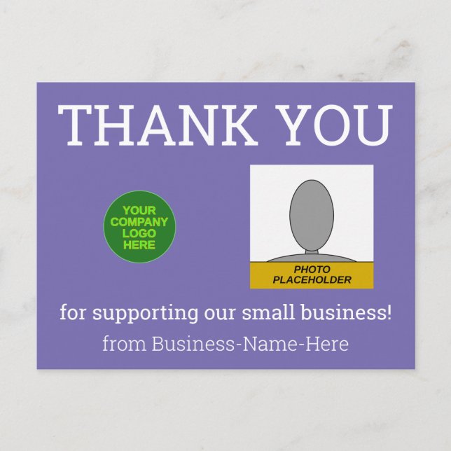 Humble Small Business "THANK YOU" Postcard (Front)