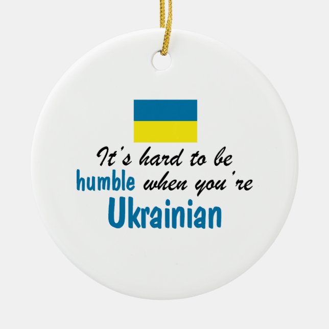 Humble Ukrainian Ceramic Tree Decoration (Front)