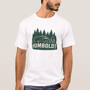 Humboldt Bigfoot Semi-Truck & Forest Silhouette T-Shirt