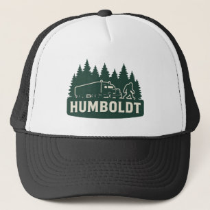 Humboldt Bigfoot Semi-Truck & Forest Silhouette  Trucker Hat