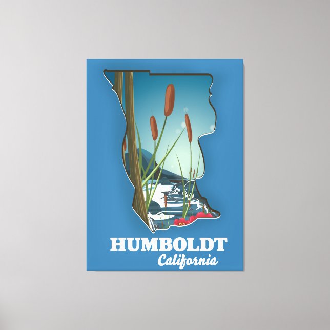 Humboldt california map canvas print (Front)