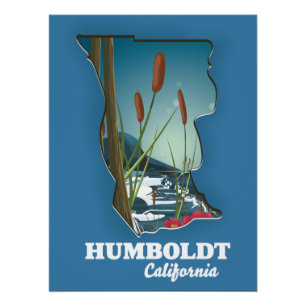 Humboldt california map poster