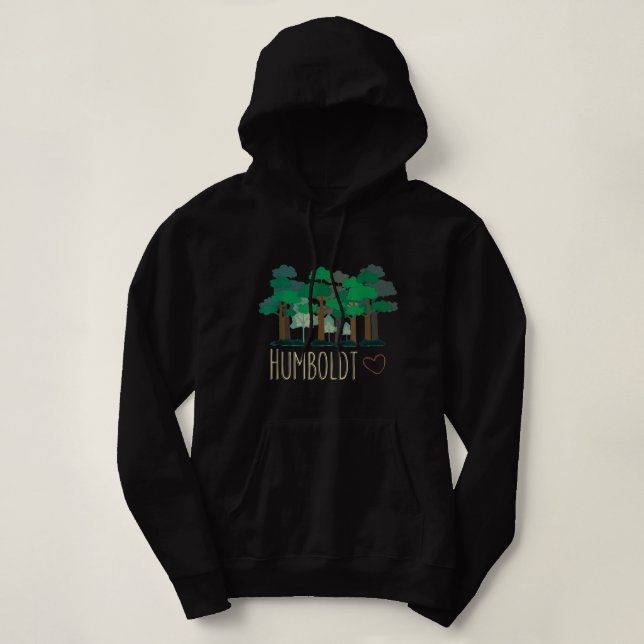 Humboldt County California Redwoods Forest Trees  Hoodie (Design Front)