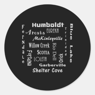 Humboldt County  Classic Round Sticker