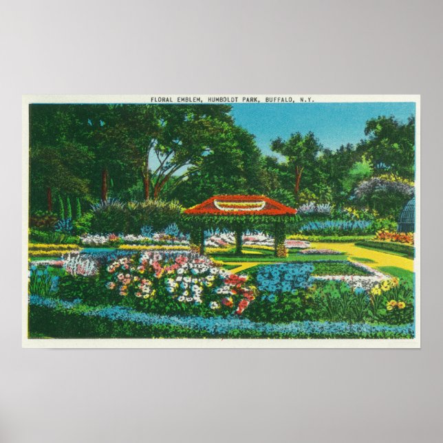 Humboldt Park Floral Emblem View Poster (Front)