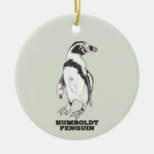 Humboldt penguin ceramic tree decoration