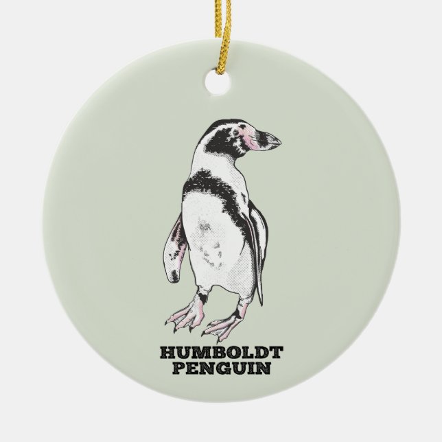 Humboldt penguin ceramic tree decoration (Front)