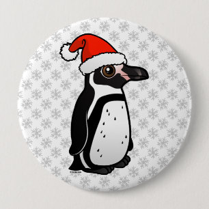 Humboldt Penguin Santa 10 Cm Round Badge